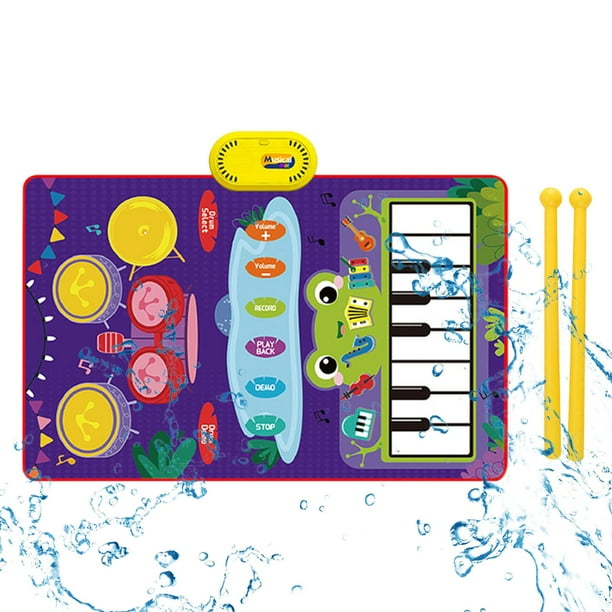 Juguete para bebé 2 en 1, tapete para batería de Piano, tapete musical multifuncional, rellenos de medias, regalos del Día de San Valentín para niños, patrón de fragmentación