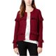 thumbnail image 2 of Suéter tipo Cárdigan con flecos Kensie para mujer rojo extragrande, 2 of 2