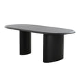 thumbnail image 4 of Benjara Cid Sami 87 Inch Dining Table, Triple Pedestal Legs, Black Solid Wood Frame, 4 of 6