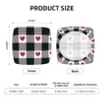 thumbnail image 6 of Gaeub Heart Black Buffalo Plaid Gingham Square Chair Seat Covers, Stretch Fitted Printed Chair Seat Cushion Cover for Kitchen, Office - One Size, 6 of 9