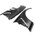 thumbnail image 3 of Ikon Motorsports 2PCS Front Driver Side Fenders Added on Bodykit Replacement Compatible with 2010-2012 Ford Mustang GT500 & 2013-2014 Ford Mustang GT GT500 V6 Unpainted Black Steel GT350 Style, 3 of 9