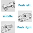 thumbnail image 4 of Door Bolts, 2 Pieces 4 Inch Stainless Steel Security Door Latches with Screws for All Types of Internal Doors, 4 of 5