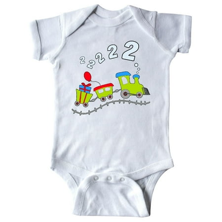 

Inktastic Second Birthday Party Train Gift Baby Boy or Baby Girl Bodysuit