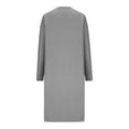 thumbnail image 4 of RYRJJ Womens Trench Coat Long Wool Pea Coats Winter Casual Overcoat Lapel Collar Jacket Outerwear with Pockets(Dark Gray,XL), 4 of 5