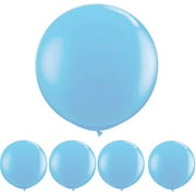 Crday Giant Balloons 36 inch Blue Round Latex Balloons for Birthdays Party Wedding Baby Shower Decorations.Pack of 5