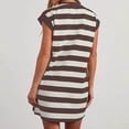 thumbnail image 5 of Dresses for Women Striped Summer Dresses 2024 Crewneck Cap Sleeve Color Block Casual A Line Tshirt Dress with Pockets, 5 of 7