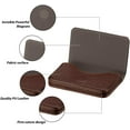 thumbnail image 4 of 2 piezas de tarjetero, tarjetero de piel sintética, tarjetero de bolsillo para tarjetas de visita con cierre magnético, tarjetero de identificación/cartera (negro y café) Namotu YZY903, 4 of 7