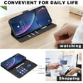 thumbnail image 5 of Allytechgroup Case for Samsung Galaxy S21 Ultra with Credit Card Slot, RFID Blocking PU Leather Slim Stand Wallet Flip Case Shockproof Full Body Cover Bumper for Samsung Galaxy S21 Ultra, Black, 5 of 9