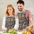 thumbnail image 3 of Cute Hedgehog Pioneer Flower Apron-Garden Aprons for Women with Pockets-Cotton Linen Waterproof Kitchen Cooking Gardening Aprons Adjustable for Kitchen,Cooking,BBQ and Salon 33x27 Inch, 3 of 7