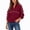 Wine, variant on IUYRTFE Women's Quarter Zip V-Neck Pullover Sweatshirt Long Sleeve Loose Fit Athletic Top