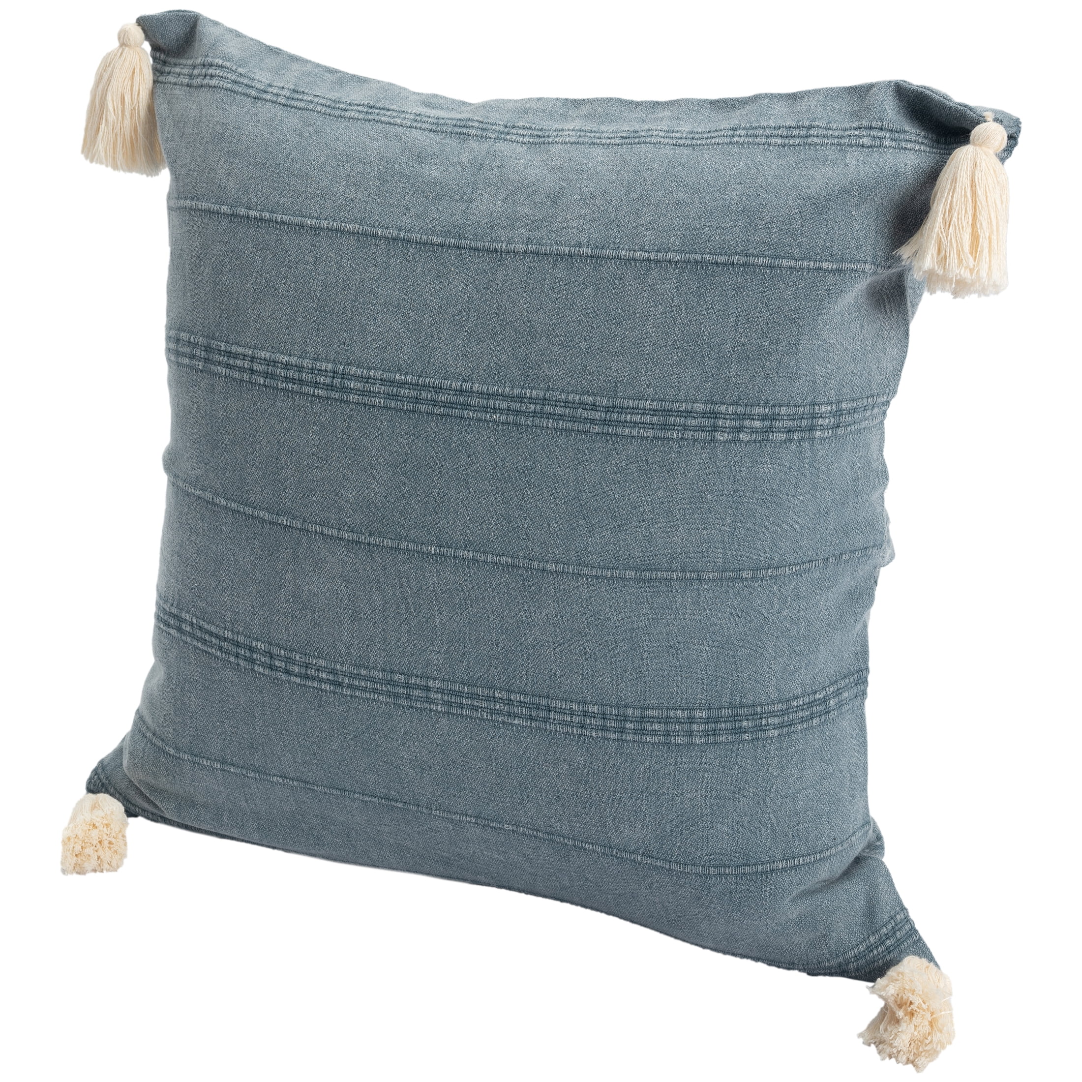 Ox Bay Sasha 18" x 18" Gray Ultra-Soft Turkish Cotton Adult Decorative Throw Pillow