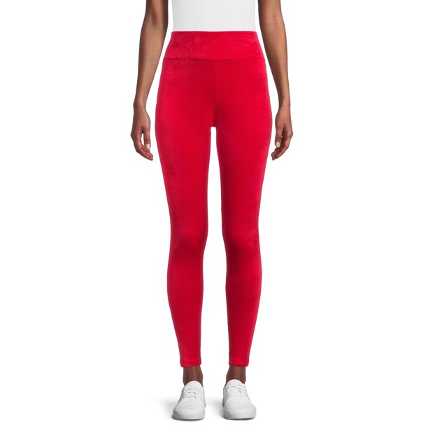 No Boundaries Juniors' High Rise Velour Leggings