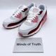 thumbnail image 4 of Nike Air Max 90 SE HM9451-600 Dark Team Red Platinum Tint Women's Shoes US5-14, 4 of 6