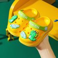 thumbnail image 5 of CAUYDY Kids Lightweight EVA Clog Sandals, 3D Dino Decor Closed Toe Convertible Back Strap Summer Slippers(L101-Yellow,8), 5 of 5