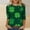 Multicolor, variant on lcziwo St Patrick Tops for Women Green Shirts Funny St Patricks Day Lucky Irish Shamrock Crew Neck Tee 3/4 Sleeve Graphics T-Shirt 2025 Multicolor,M