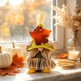thumbnail image 5 of Rustic Thanksgiving Faceless Gnome Resin Statue, Vintage Autumn Harvest Tabletop Figurine, Decorative Fall Home Decor for Desktop, Mantel & Shelf Display, Lazyguy, 5 of 6