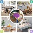 thumbnail image 4 of Colorful Paint Splash Burst Rectangle Tablecloth 60"x84",Waterproof Polyester Rectangle Table Cloth, Wipeable Spillproof Polyester Tablecloth for Dining, Camping, Indoor and Outdoor, 4 of 5