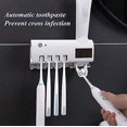 thumbnail image 4 of Cam2 Soporte para cepillo de dientes y dispensador de pasta de dientes, soporte para cepillo de dientes eléctrico recargable 3 en 1 y exprimidor de pasta de dientes para baño con, 4 of 5