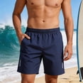 thumbnail image 2 of aohooy Mens Gym Shorts Plus Size Quick Dry Workout Shorts Elastic Waist with Pockets for Running Athletic Basketball Shorts Navy,M, 2 of 9