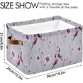 thumbnail image 3 of Coolnut Violet Flowers Foldable Storage Basket for Shelves, Collapsible Sturdy Storage Bin with Handles, Canvas Storage Cube for Organizing Closet 2PCS Decor Gifts, 3 of 7