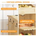 thumbnail image 6 of Farmhouse Onion and Potato Storage Bin, Fruit & Vegetable Holder with Large Bread Box, Small Kitchen Pantry Cabinet, Wood, 6 of 8