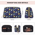 thumbnail image 5 of Naloa Astronaut Corgi Leather Makeup Bag for Purse Travel, Portable Small Cosmetic Organizer for Women and Girls, Make up Bag with Zipper, 5 of 8