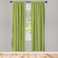 thumbnail image 4 of Ambesonne Ethnic Window Curtains, Tribal Vibes Abstract Print, Each 28" W x 84" L, Lime Green Khaki and Grey, 4 of 4