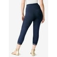 thumbnail image 2 of Roaman's Women's Plus Size Lace Trim Essential Stretch Capri Legging, 2 of 6