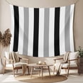 thumbnail image 2 of Black Gray Striped Tapestry for Bedroom Wall Hanging Tapestry, Farmhouse Stripe Art Ceiling Backdrop Tapestries Poster Blanket Wall Decor for Teens Room Living Room Dorm 59" x 90", 2 of 8
