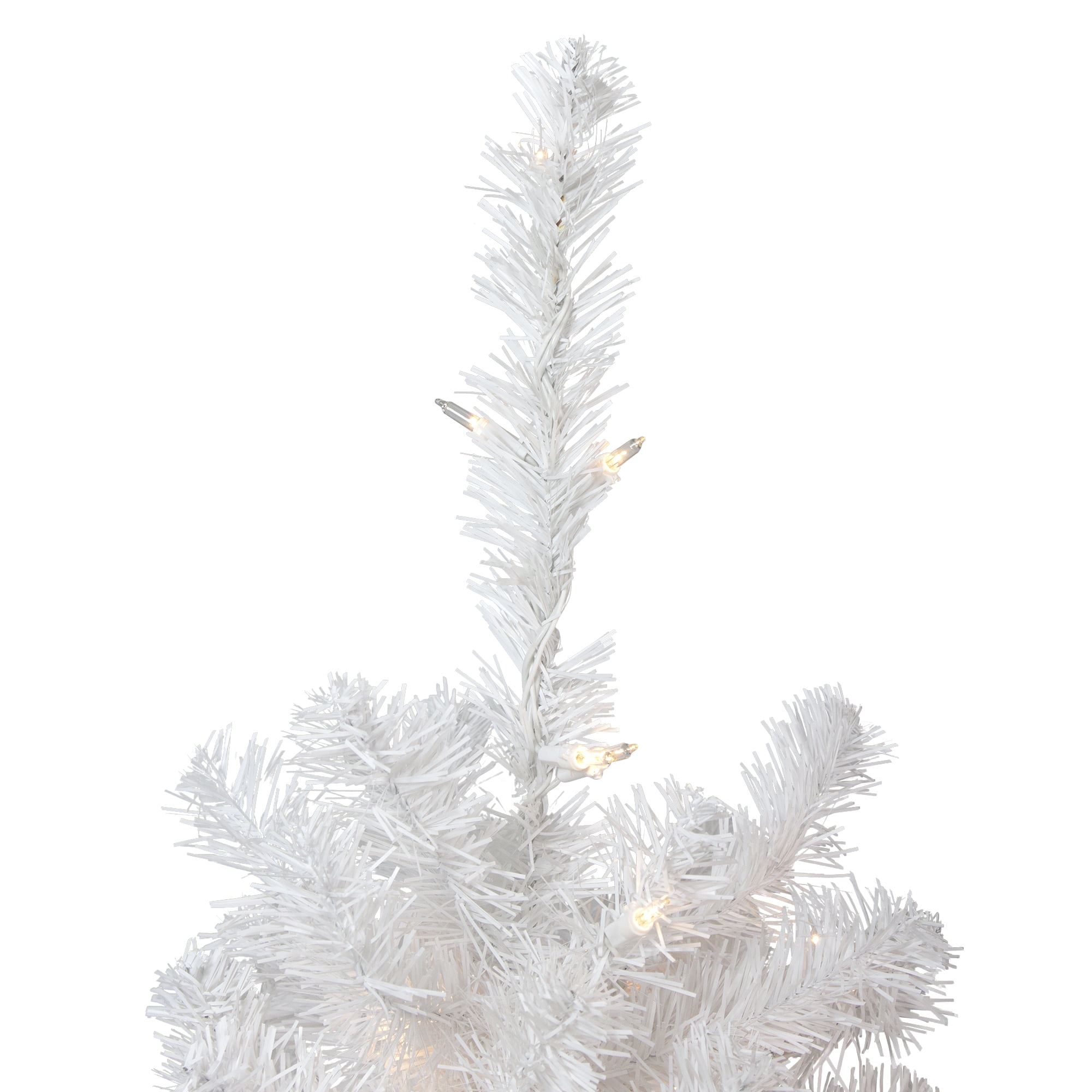 3' Pre-Lit Snow White Artificial Christmas Tree - Clear Lights