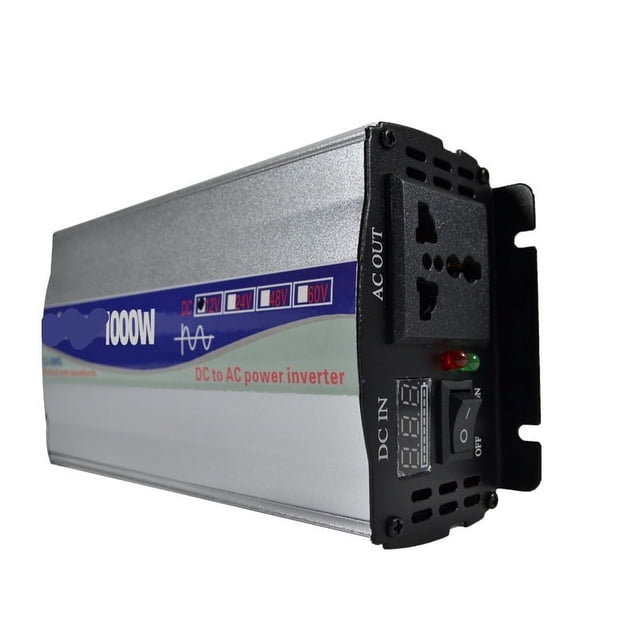 Pure Sine Wave Inverter AC to DC Power 500W 1000W Solar Car Inverters Single Digital Display Converter ,Easy to Use