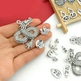 thumbnail image 6 of U8MO 10pcs Dragon Gourd Antique Silver Charms Pendants for Jewelry Making-8# 13x25mm, 6 of 9