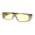 thumbnail image 4 of Womens Polarized Rhinestone Sunglasses that Fit Over Prescription Glasses with Night Driving Lens & UV400 Protection - Mocha, 4 of 6