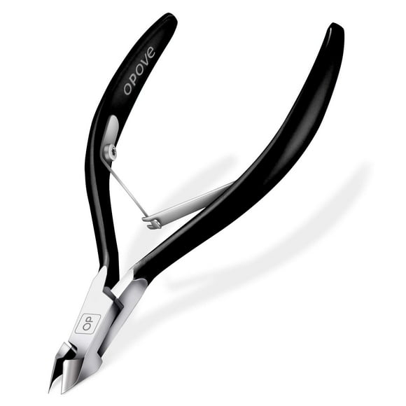 Pinzas para cutículas Cortadora de cutículas Cortadora de acero inoxidable Tijeras extremadamente afiladas Herramienta de manicura Cuidado de uñas opove X7 Negro