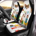 thumbnail image 2 of ABPHQTO Juego de 2 fundas para asientos de coche para hombre descalzo con flores, Protector Universal para asientos delanteros de coche, apto para coche, SUV, sedán, camión, 2 of 4
