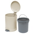 thumbnail image 5 of Glad Bathroom Trash Can, 1.2 Gallon Stainless Steel Small Step Garbage Bin with Lid, Beige, 5 of 7