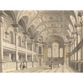 thumbnail image 2 of Thomas Malton the Younger 14x12 Black Ornate Wood Framed Double Matted Museum Art Print Titled: St. Martin-In-The-Fields, Interior, 2 of 5