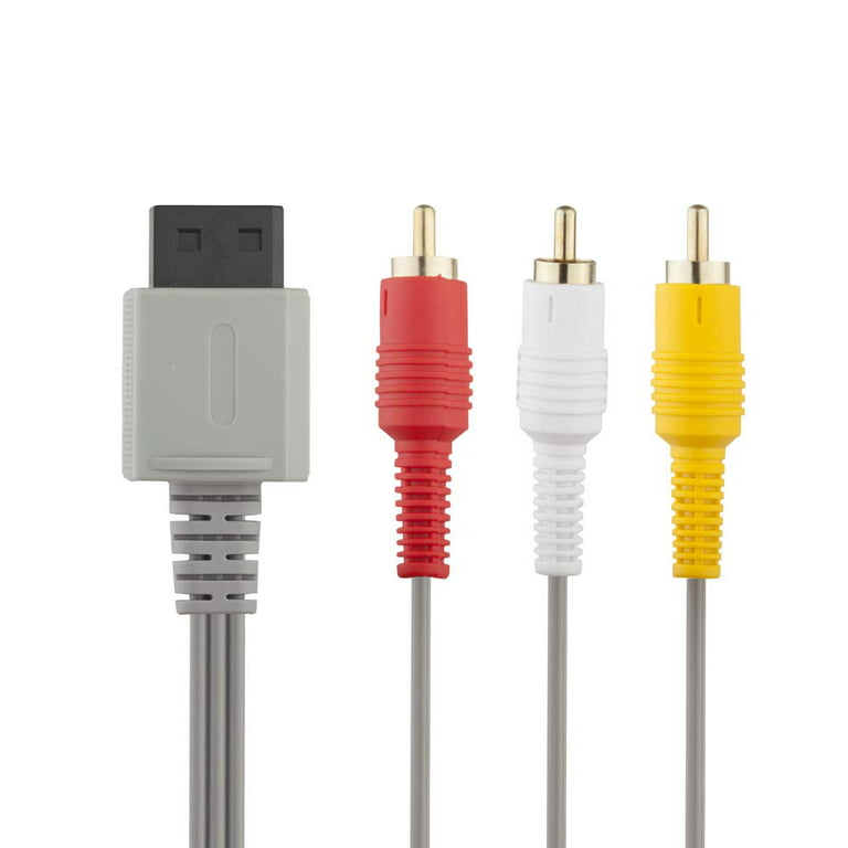 Heldig AV Cable for Wii Wii U, 6FT Composite 3 RCA Gold-Plated