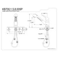 thumbnail image 2 of Kingston Brass KB701SP Single-Handle 1-or-3 Hole Deck Mount Pull-Out Sprayer Kitchen Faucet in Polished Chrome, 2 of 4