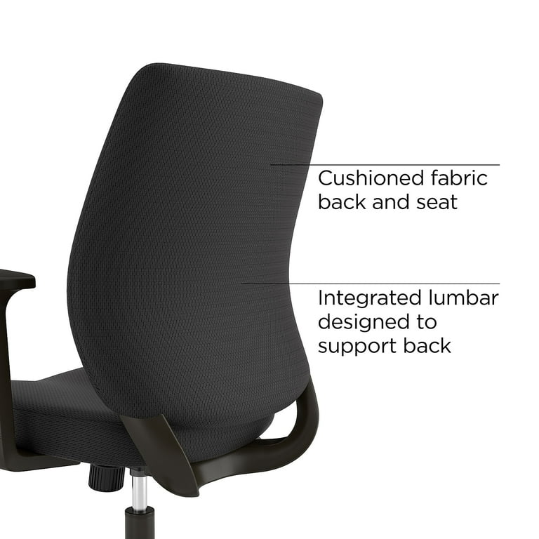 Union & Scale Essentials Fabric Task Chair Black (UN59380)