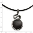 thumbnail image 3 of Collier Serpent en Acier Inoxydable Poli et Vieilli Émaillé 20 Po, 3 of 3