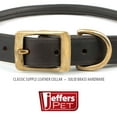 thumbnail image 3 of Jeffers Rolled Leather Dog Collar with Brass Hardware, Chestnut Brown - Safe Leather Design, Durable Brass Hardware, Adjustable Round Collar for Long Fur Dogs, Pairs with Leash, 3/4"W x 15"L, 3 of 8