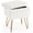 White/15.90 x 12.20 x 18.80 inch, variant on Alvantor Faux Fur Storage Ottoman Vanity Stool, Small Modern Chair with Metal Legs for Bedroom, Pink/White/Grey