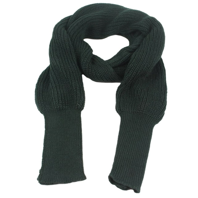 Bufanda larga para mujer Qarigey con mangas estilo europeo invierno Accesorios de disfraces verde negruzco