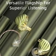 thumbnail image 2 of VONKY In-ear Earbuds Wired 3.5mm Detachable Cable Noise Cancelling Phone Earphones Dynamic 2 Pin Walking Bass Computer Music Headset Gold with Mic, 2 of 5