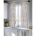 thumbnail image 5 of Black Grey Branches Sheer Curtains 45 Inch Length 2 Panels Set for Living Room/Bedroom, Vintage Art Farmhouse Kitchen Curtains Grommet Semi-Sheer Curtains Drapes Voile Window Treatments 42"x45"x2, 5 of 7