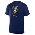 thumbnail image 2 of Men's Fanatics Navy Milwaukee Brewers Clubhouse Legacy Side Swipe T-Shirt, 2 of 3
