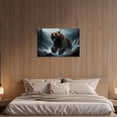 thumbnail image 2 of ZHONGYUTONG Bear Wall Art Canvas Animal Pictures for Wall Wilderness Forest Bear Painting Wildlife Poster Living Room Decor Framed (28.00" x 42.00"), 2 of 5