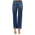 thumbnail image 5 of RISEN High Rise Crop Slim Straight Jenas with Hidden Knee Patch, 5 of 6