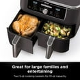 thumbnail image 3 of Refurbished (Good) Ninja Foodi XL Dual Zone, 9.5L, 6-in-1 Air Fryer - Black (DZ401C), 3 of 4
